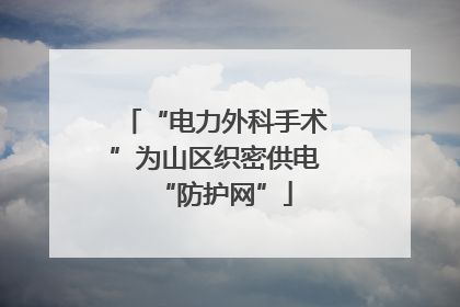 “电力外科手术”为山区织密供电“防护网”
