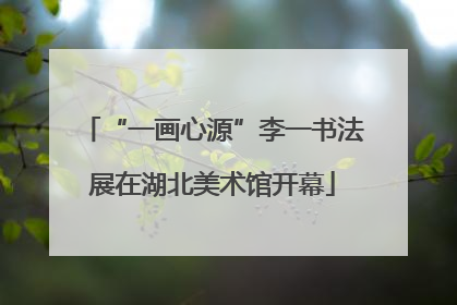 “一画心源”李一书法展在湖北美术馆开幕