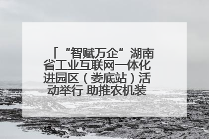 “智赋万企”湖南省工业互联网一体化进园区（娄底站）活动举行 助推农机装备产业高质量发展