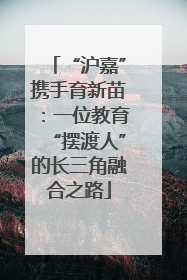 “沪嘉”携手育新苗：一位教育“摆渡人”的长三角融合之路