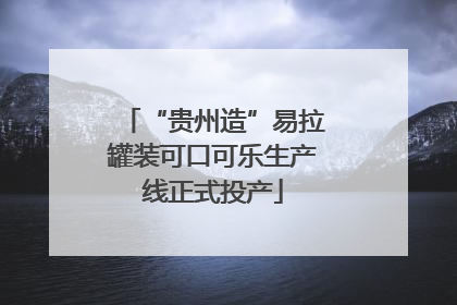 “贵州造”易拉罐装可口可乐生产线正式投产