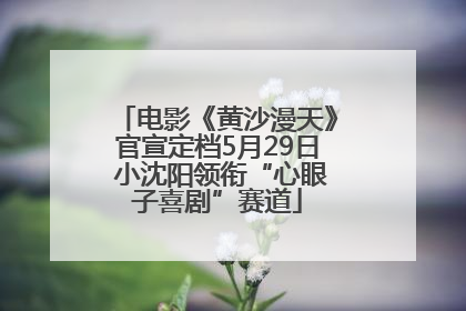 电影《黄沙漫天》官宣定档5月29日 小沈阳领衔“心眼子喜剧”赛道