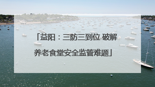益阳：三防三到位 破解养老食堂安全监管难题