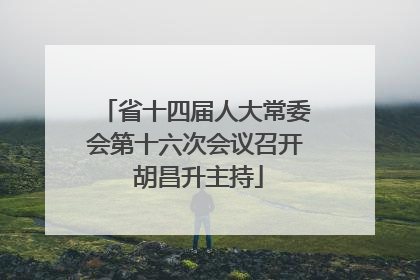 省十四届人大常委会第十六次会议召开 胡昌升主持