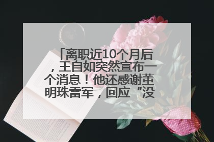 离职近10个月后，王自如突然宣布一个消息！他还感谢董明珠雷军，回应“没看过格力工资条”：真的不那么重要！