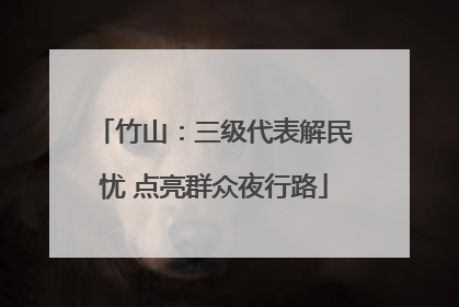 竹山：三级代表解民忧 点亮群众夜行路