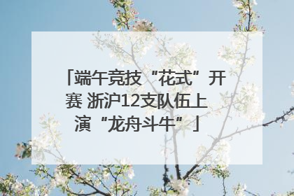 端午竞技“花式”开赛 浙沪12支队伍上演“龙舟斗牛”