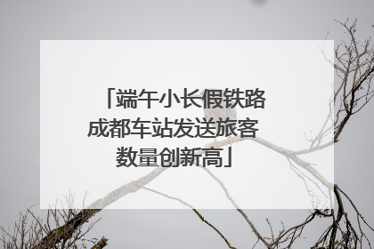 端午小长假铁路成都车站发送旅客数量创新高