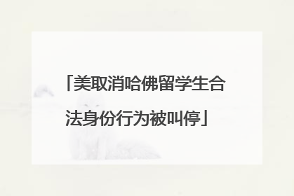 美取消哈佛留学生合法身份行为被叫停