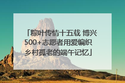 粽叶传情十五载 博兴500+志愿者用爱编织乡村孤老的端午记忆