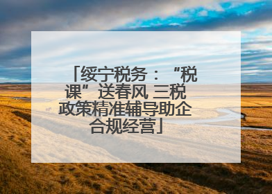 绥宁税务：“税课”送春风 三税政策精准辅导助企合规经营