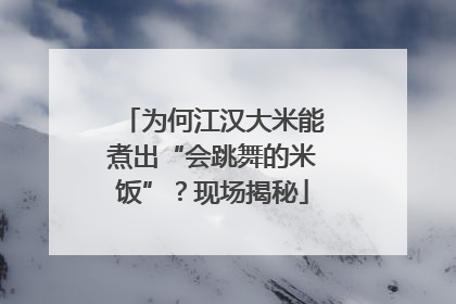 为何江汉大米能煮出“会跳舞的米饭”？现场揭秘