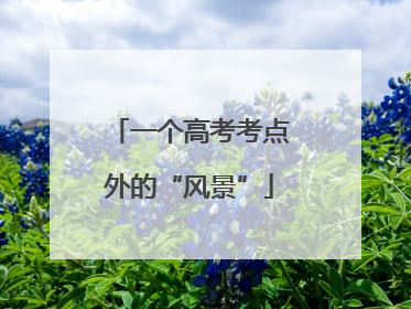 一个高考考点外的“风景”