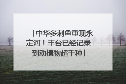 中华多刺鱼重现永定河！丰台已经记录到动植物超千种