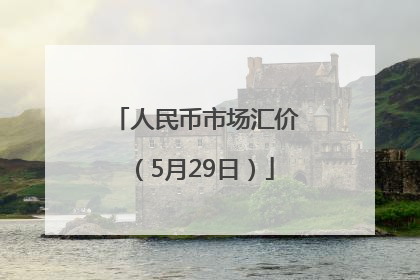 人民币市场汇价（5月29日）