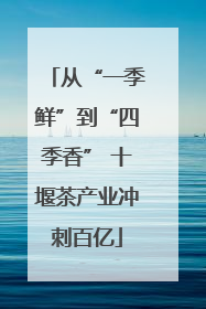 从“一季鲜”到“四季香” 十堰茶产业冲刺百亿