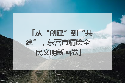 从“创建”到“共建”，东营市精绘全民文明新画卷