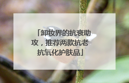 卸妆界的抗衰助攻，推荐两款抗老抗氧化护肤品
