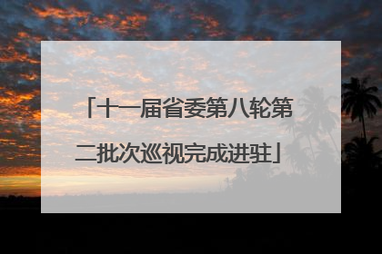 十一届省委第八轮第二批次巡视完成进驻