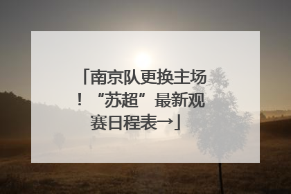 南京队更换主场！“苏超”最新观赛日程表→