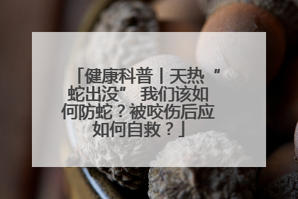 健康科普丨天热“蛇出没” 我们该如何防蛇？被咬伤后应如何自救？