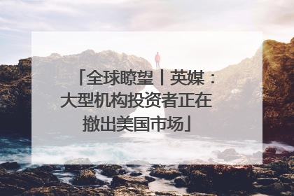 全球瞭望丨英媒：大型机构投资者正在撤出美国市场
