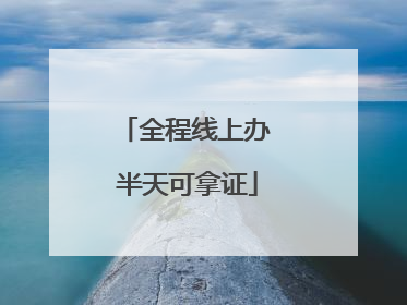 全程线上办 半天可拿证