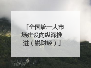 全国统一大市场建设向纵深推进（锐财经）