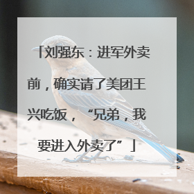 刘强东：进军外卖前，确实请了美团王兴吃饭，“兄弟，我要进入外卖了”