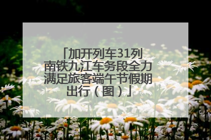 加开列车31列 南铁九江车务段全力满足旅客端午节假期出行（图）