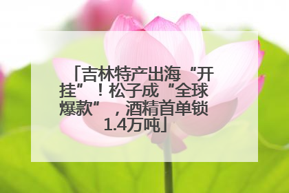 吉林特产出海“开挂”！松子成“全球爆款”，酒精首单锁1.4万吨