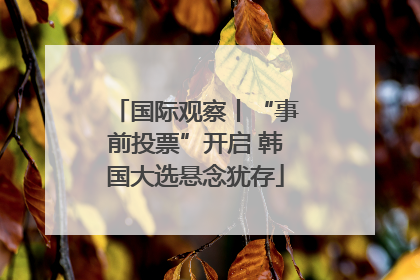 国际观察丨“事前投票”开启 韩国大选悬念犹存