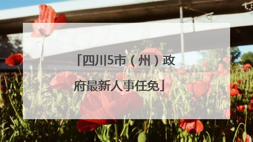 四川5市（州）政府最新人事任免