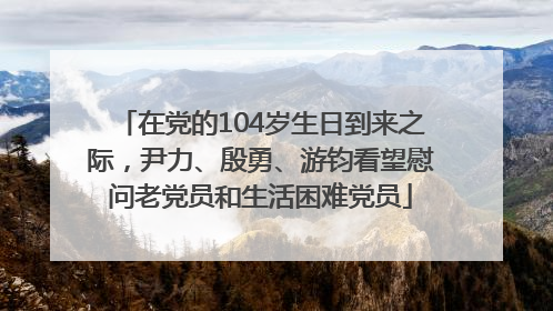 在党的104岁生日到来之际，尹力、殷勇、游钧看望慰问老党员和生活困难党员
