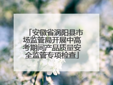 安徽省涡阳县市场监管局开展中高考期间产品质量安全监管专项检查