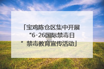 宝鸡陈仓区集中开展“6･26国际禁毒日”禁毒教育宣传活动