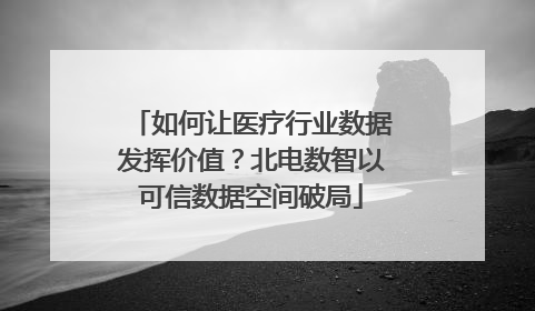 如何让医疗行业数据发挥价值？北电数智以可信数据空间破局