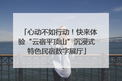 心动不如行动！快来体验“云宿平顶山”沉浸式特色民宿数字展厅