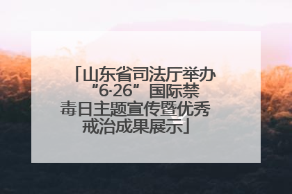 山东省司法厅举办“6·26”国际禁毒日主题宣传暨优秀戒治成果展示