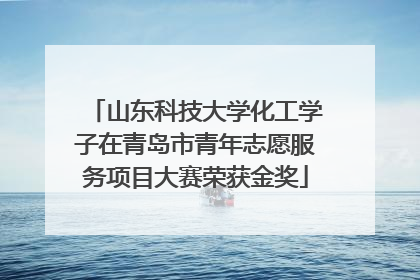 山东科技大学化工学子在青岛市青年志愿服务项目大赛荣获金奖
