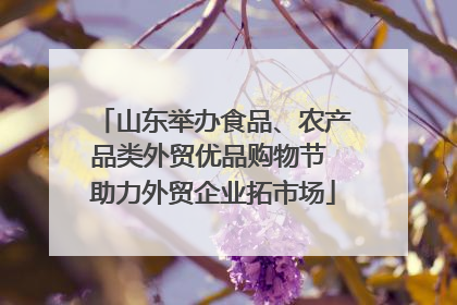 山东举办食品、农产品类外贸优品购物节 助力外贸企业拓市场