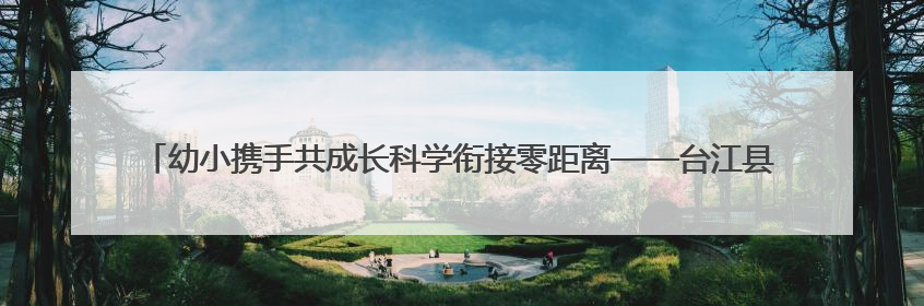 幼小携手共成长科学衔接零距离——台江县城关四幼走进城关三小开展幼小衔接活动