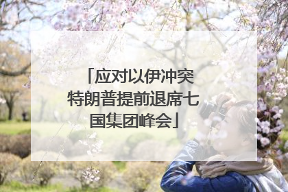 应对以伊冲突 特朗普提前退席七国集团峰会