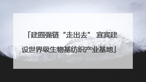 建圈强链“走出去” 宜宾建设世界级生物基纺织产业基地