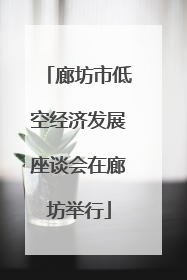 廊坊市低空经济发展座谈会在廊坊举行