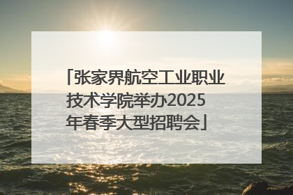 张家界航空工业职业技术学院举办2025年春季大型招聘会