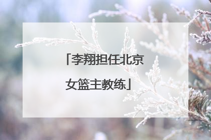 李翔担任北京女篮主教练