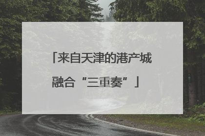 来自天津的港产城融合“三重奏”