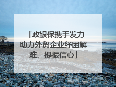 政银保携手发力 助力外贸企业纾困解难、提振信心