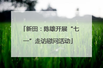 新田：陈雄开展“七一”走访慰问活动